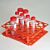 Centrifuge Tube Rack, accommodates twenty 50mL tubes and thirty 15mL tubes, orange